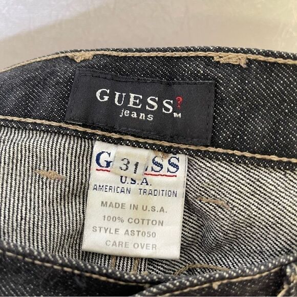 Guess Vintage High Waist Straight Leg Jeans Black 31 - Picture 7 of 9